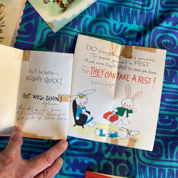 9 Vintage 1960’s Child’s Get Well Cards Previously Owned, Fresh From the Attic! - Picture 10 of 11